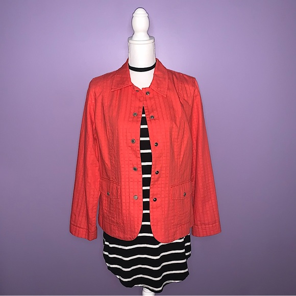 Coldwater Creek Jackets & Blazers - Vintage Coldwater Creek Orange Textured Jacket